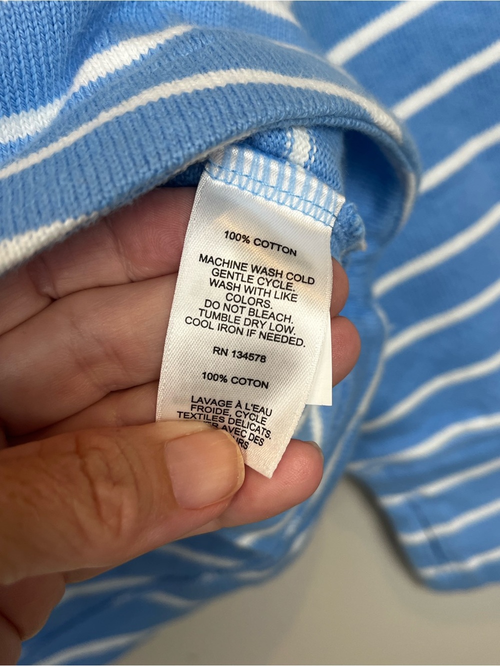 Vineyard Vines American Flag Blue White Striped Quarter Zip Women's Size Medium - Picture 6 of 11